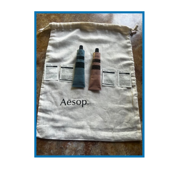 AESOP RESURRECTION AROMATIQUE HAND BALM & REVERENCE HAND BALM BAG & SAMPLES NEW - Picture 1 of 10